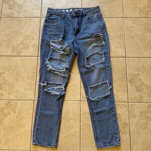 High Rise Mom Jeans.